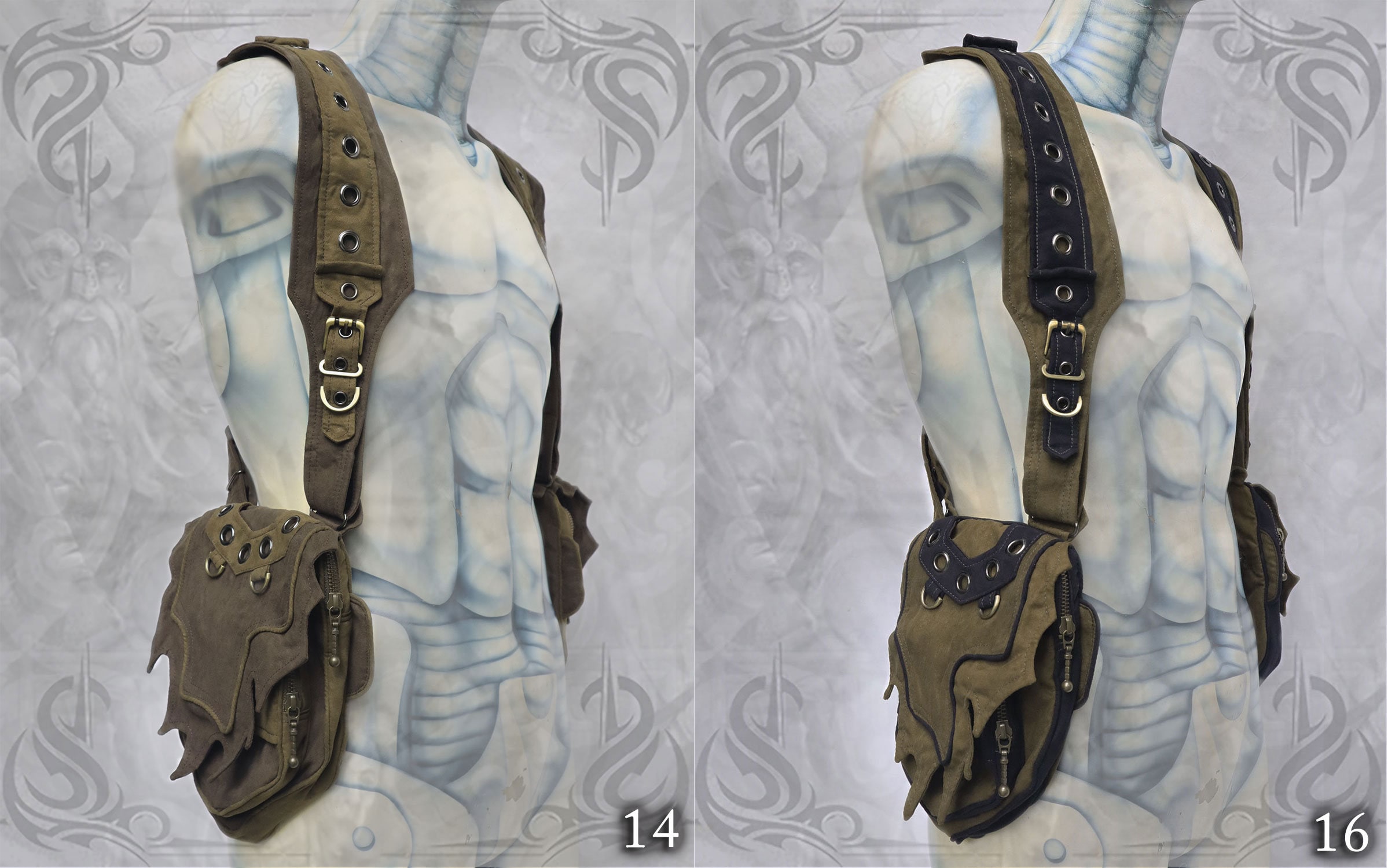 Viking Shoulder Holster Bag Post Apocalyptic Steampunk Neo Etsy UK