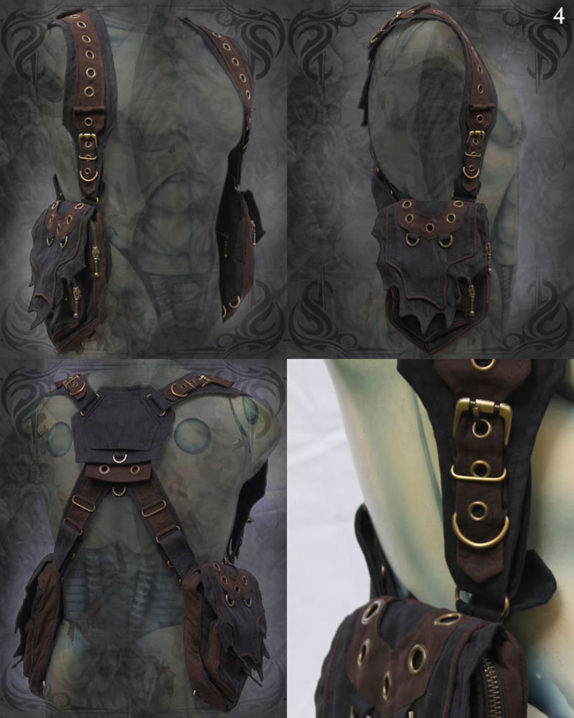 Viking Shoulder Holster Bag Post Apocalyptic Steampunk Neo Etsy