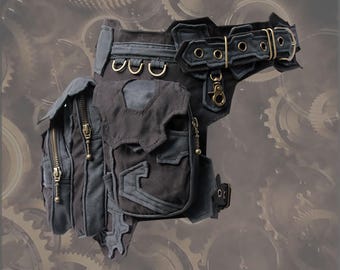 Clockwork Belt ~ steampunk style, hip waist pocket thigh bag belt
