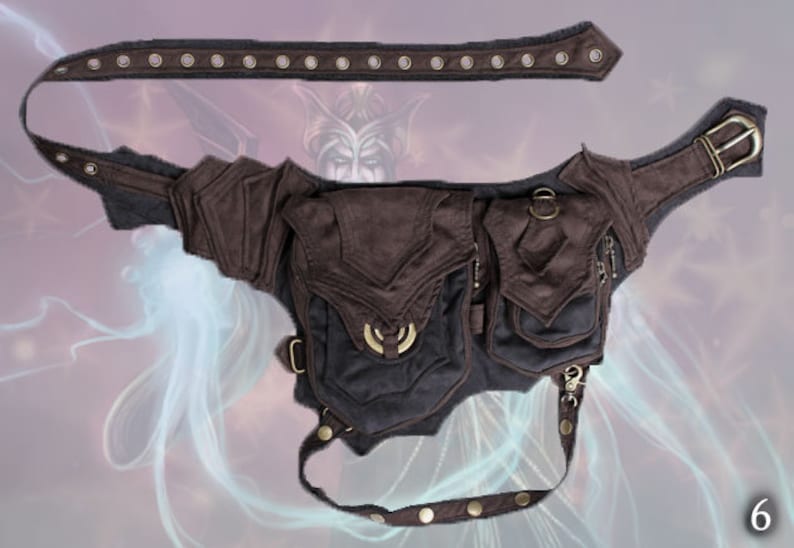 Ceinture de sorcier festival de fées de lutin sac de ceinture de poche de boucle de hanche de désert de l'homme brûlant image 6