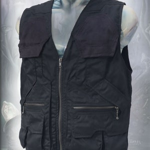 Tectonic Vest men utility multipocket tactical travel cargo adventure vest 7. Black