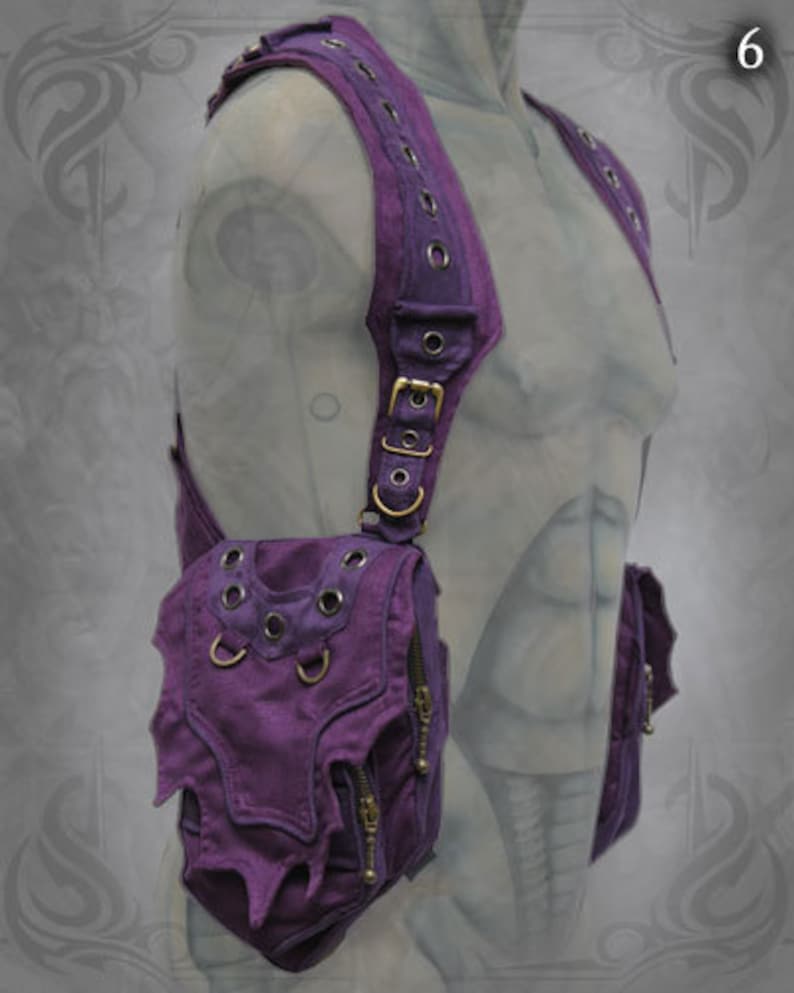 Viking Shoulder Holster Bag ~ post apocalyptic steampunk neo tribal