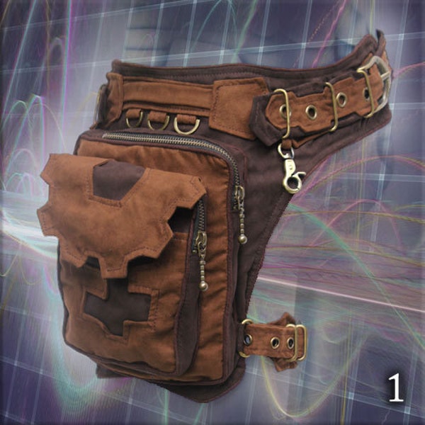 Scalar Belt ~ steampunk apocalyptic hip leg Pouch men women hip waist pocket thigh bag belt