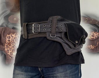 Earth tribal alternative poche hanche festival sac ceinture pochette portefeuille