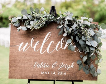 Wedding Welcome Sign,  Welcome Sign Wood, Wedding signs welcome, wedding logo sign, Welcome Sign Wedding, Wedding Name Sign, Wooden Welcome