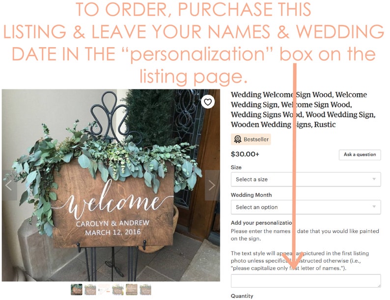 Wedding welcome sign Welcome wedding sign Welcome sign for image 2