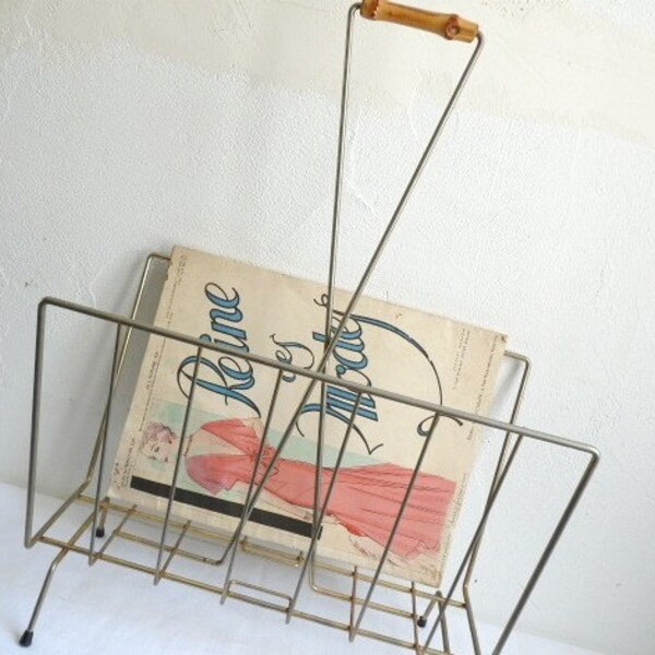 Vintage MAGAZINE RACK, Mid Century Modern.