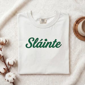 Shamrock Script Shirt St Patrick's Day Irish Gift Women Playful Tee Calligraphy T-Shirt St Patricks Fan Vintage Tshirt Irish Graphic Retro