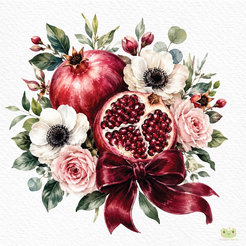 37 Whimsical Coquette Fruit PNG Bundle, Watercolor Fruit Png, Floral ...