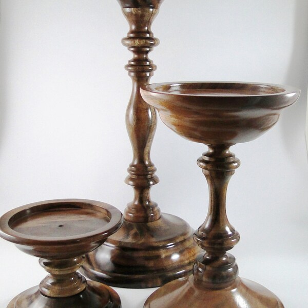 Wood Candle Holder No.121208 -  Quebracho Negro