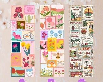 Stamp Bookmark | Collage | Bookish | Book Accessory| Gift