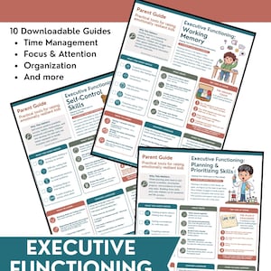 Executive Functioning Parent Guide | Printable Infographics | ADHD & Executive Skills | Handouts