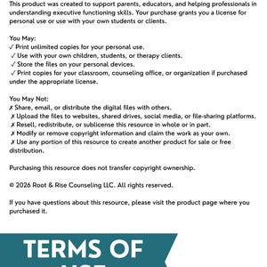 Executive Functioning Parent Guide | Printable Infographics | ADHD & Executive Skills | Handouts image 5