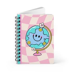 Fournitures scolaires rétro girly | Journal à spirale