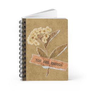 Carnet à spirale de motivation | Motif floral vintage