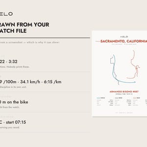 Custom Full Distance Triathlon Poster | Your Strava Route | Personalized Swim Bike Run Finisher Gift image 5