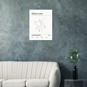 Custom Half Distance Triathlon Poster | Your Strava Route | Personalized Swim Bike Run Finisher Gift image 7