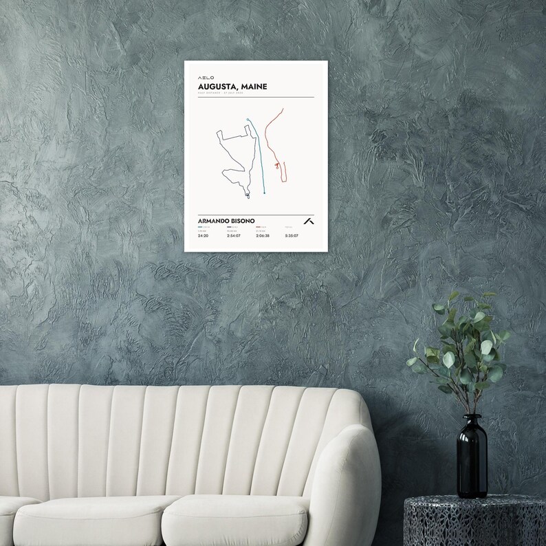 Custom Half Distance Triathlon Poster | Your Strava Route | Personalized Swim Bike Run Finisher Gift image 7