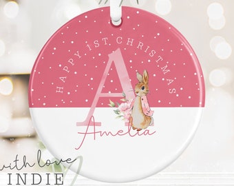 Personalised 1st Christmas Decoration, New Baby Decoration, New Baby Gift, Baby Shower Gift