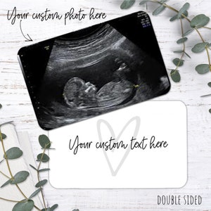 Personalised Baby Scan Photo And Text Wallet Card - Baby Scan Gift