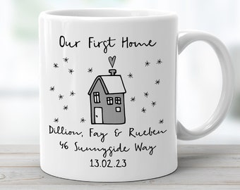 Our First Home Personalised Mug, House Warming Gift, New Home, Moving House Gift