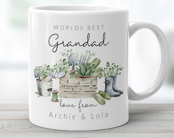 Personalised Ceramic Mug & Coaster - Gift For Grandad - Grandpa - Gramps - Grandfather - Grandpops