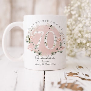 Personalised Age Mug & Coaster Set | 30th 40th 50th 60th 70th 80th 90th 100th Birthday Gift, Best Friend Gift, Gift for Her