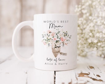 World's Best Mummy Personalised Ceramic Mug & Coaster, Mother's Day Gift, Birthday Gift For Mum, Personalised Mug, Gift For Her, Mum Mug