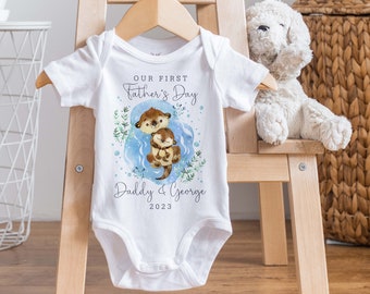 Personalised 1st Fathers Day Bodysuit, 1st Fathers Day Outfit, New Dad Gift