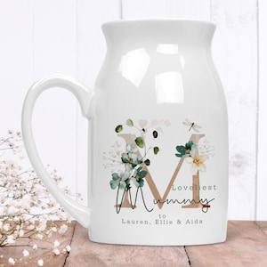 Personalised Loveliest Mummy to..., Ceramic Small Vase / Jug, Mother's Day Gift, Mum Birthday Gift, Gift For Mum, Gift For Her