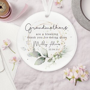 Personalised Grandparents Ceramic Keepsake Decoration image 4