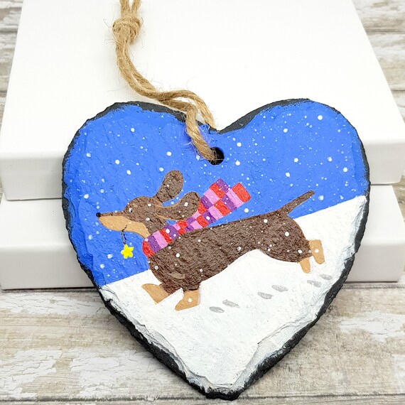 Dachshund Christmas Decoration Sausage Dog Xmas Decoration Etsy