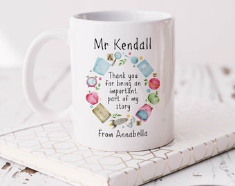 Thank You For Being Such An Important Part Of My Story - Personalised Mug & Coaster, Personalised Gift For Teacher, End Of Term Gift