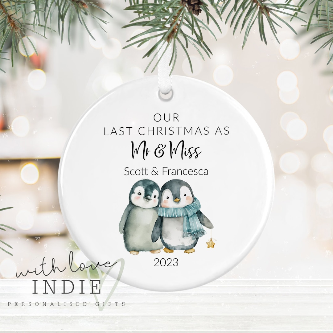 Personalised Last Christmas as Mr & Miss Decoration, Tree Decoration ...