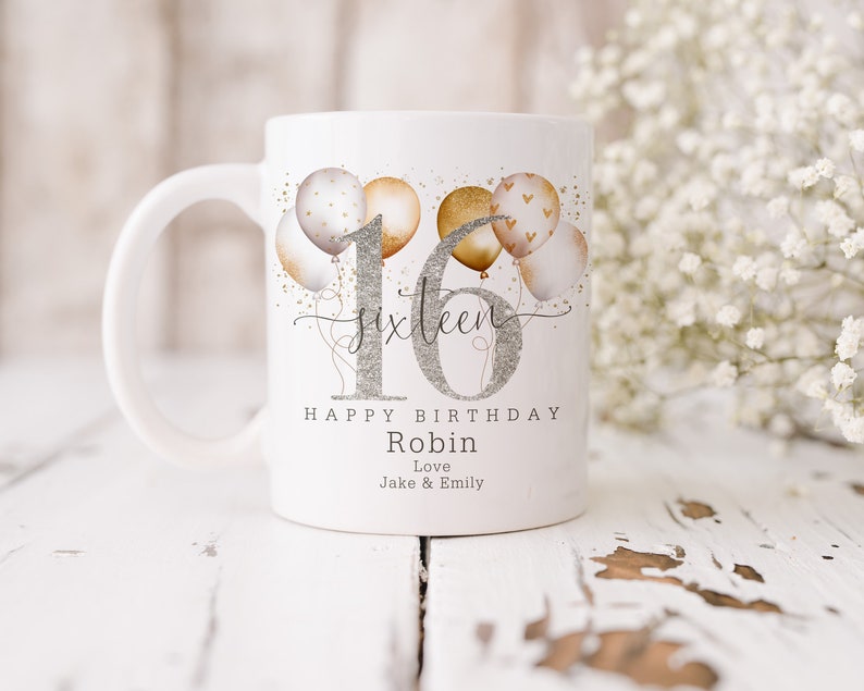 Personalised Age Mug & Coaster Set 19th 18th 21st 30th 40th 50th 60th 70th 80th 90th 100th Birthday Gift, Best Friend Gift image 4