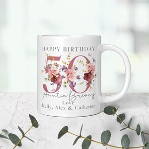 Personalised Age Mug & Coaster Set 30th 40th 50th 60th 70th 80th 90th 100th Birthday Gift, Best Friend Gift, Gift for Her image 6