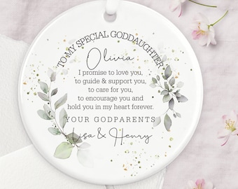 Personalised Christening / Baptism / Blessing Ceramic Keepsake Decoration