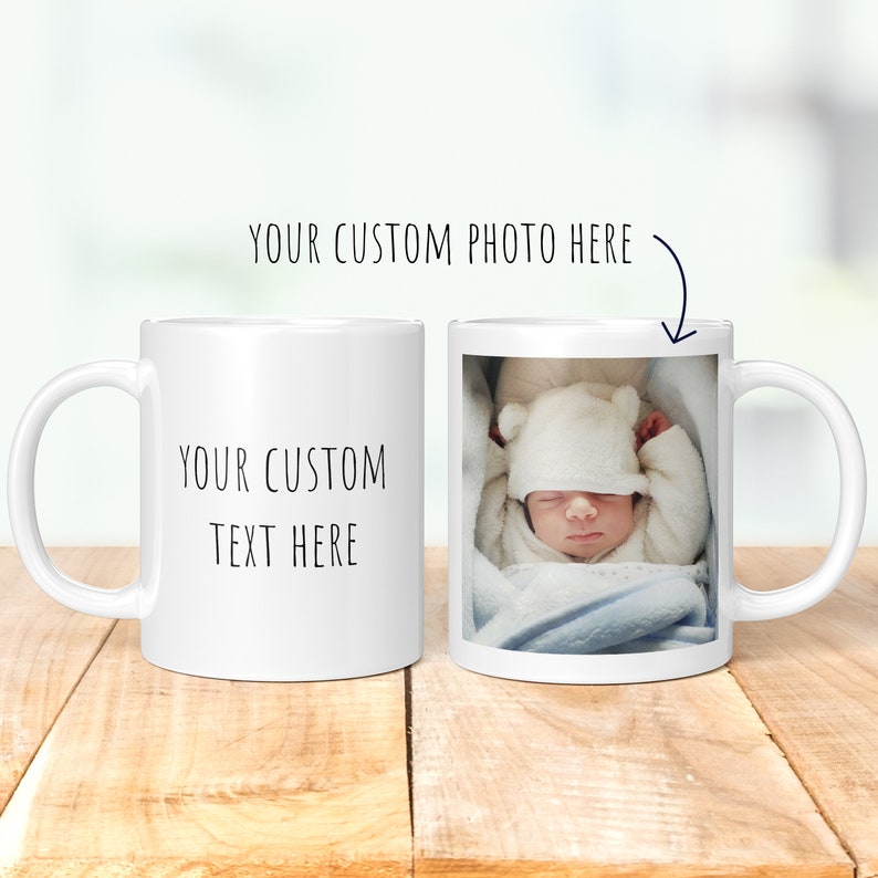 Custom Text & Photo Personalised Mug image 1