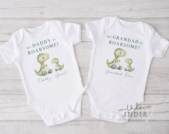 Personalised Father's Day Bodysuit, Father's Day Outfit, New Dad Gift, Father's Day Grandad, New Baby Outfit