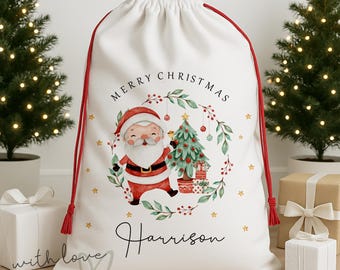 Personalised Santa Sack, Christmas Present Sack, Personalised Stocking, Baby's First Christmas Gift, Special Delivery Christmas Eve Box