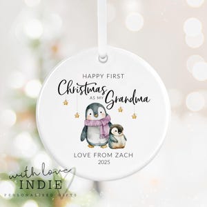 Personalised First Christmas As My Grandma, Mummy, Auntie, Sister Decoration, Christmas Tree Decoration, Baby's First Christmas
