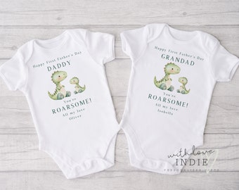 Personalised 1st Father's Day Bodysuit, First Father's Day Outfit, New Dad Gift, First Father's Day Grandad, New Baby Outfit