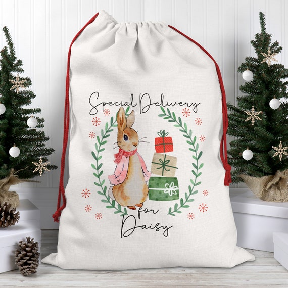 Personalised santa sack girl clearance