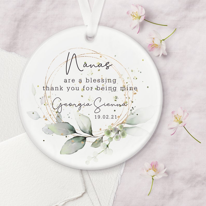 Personalised Grandparents Ceramic Keepsake Decoration image 3