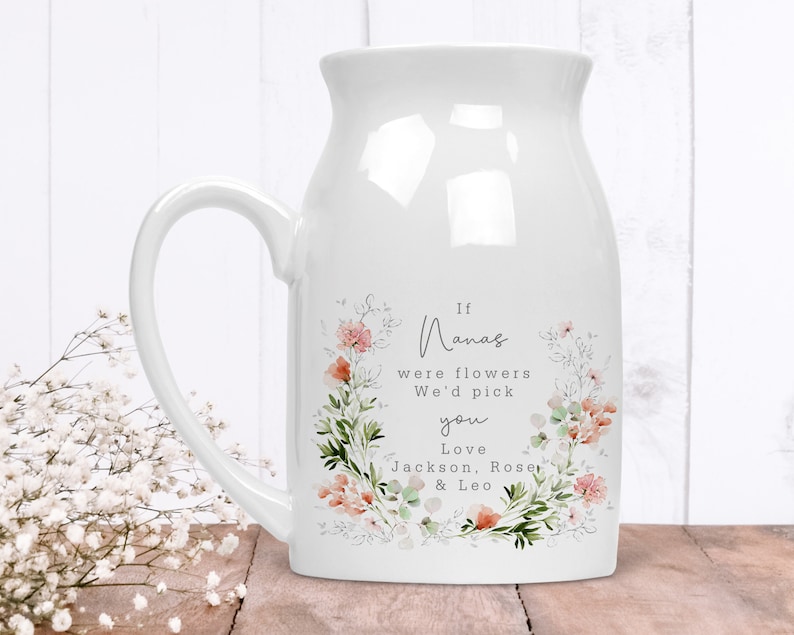 Personalised If Grandmas were flowers..., Ceramic Small Vase / Jug, Mother's Day Gift For Grandma, Nana Birthday Gift, Gift For Grandma image 1