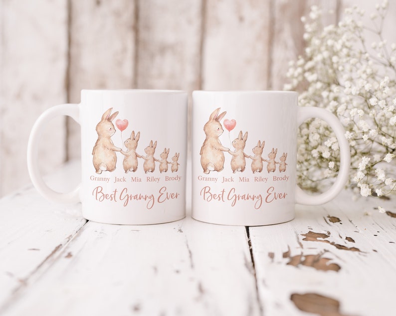 Best Nana Ever Mug & Coaster Gift, Personalised Mother's Day Gift For Grandma, Gift For Granny, Gran, Nanna, Nanny, Gift image 4