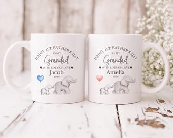 Personalised First Father's Day Grandad Mug & Coaster: Gift For New Grandpa