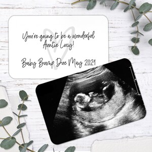 Personalised Baby Scan Photo And Text Wallet Card Baby Scan Gift image 6