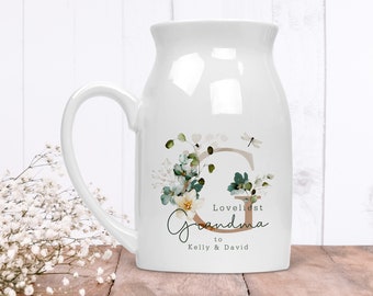 Personalised Loveliest Grandma to..., Ceramic Small Vase / Jug, Mother's Day Gift For Grandma, Nana Birthday Gift, Gift For Grandma