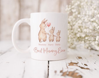 Best Mummy Ever Mug & Coaster Gift, Personalised Mother's Day Gift, Gift For Mum, Mummy, Mama, Mam, Mom